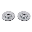 Load image into Gallery viewer, PowerStop Evolution Drilled &amp; Slotted Front Rotors - Pair fits 2007-2009 Hyundai Santa Fe Gls - Main Product View