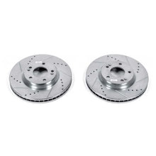 Load image into Gallery viewer, PowerStop Evolution Drilled &amp; Slotted Front Rotors - Pair fits 2007-2009 Hyundai Santa Fe Gls - Main Product View