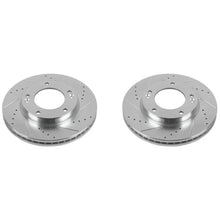 Load image into Gallery viewer, PowerStop Evolution Drilled &amp; Slotted Front Rotors - Pair fits 2007-2009 Kia Sorento - Main Product View