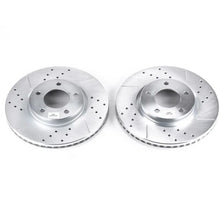 Load image into Gallery viewer, PowerStop Evolution Drilled &amp; Slotted Front Rotors - Main Product View