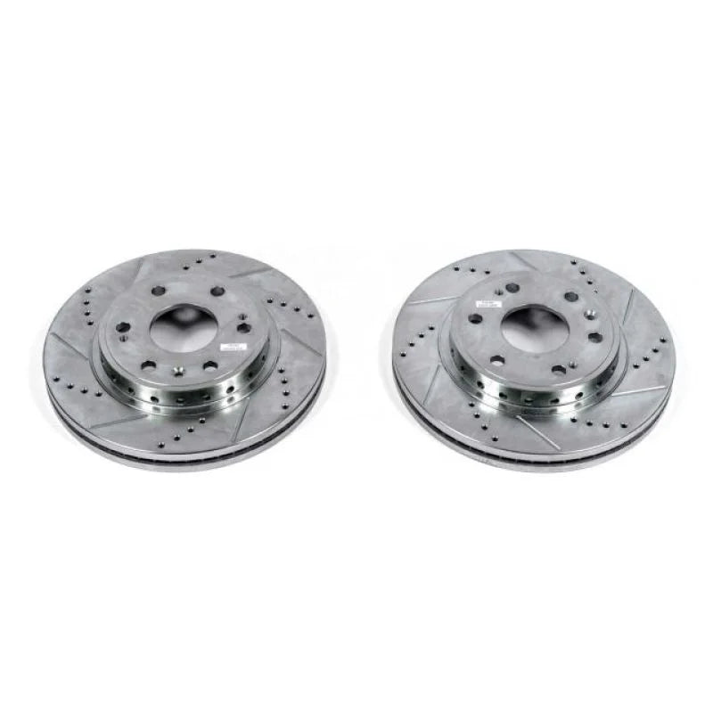PowerStop Evolution Drilled & Slotted Front Rotors - Pair fits 2008-2020 Chevrolet Tahoe - Main Product View