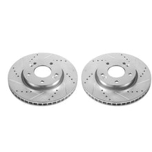 Load image into Gallery viewer, PowerStop Evolution Drilled &amp; Slotted Front Rotors - Main Product View