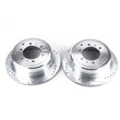 Load image into Gallery viewer, PowerStop Evolution Drilled &amp; Slotted Rear Rotors - Main Product View