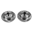 Load image into Gallery viewer, PowerStop Evolution Drilled &amp; Slotted Rear Rotors - Pair fits 1996-2001 Audi A4 / 1998 Audi A4 Avant - Main Product View