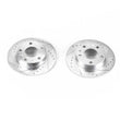 Load image into Gallery viewer, PowerStop Evolution Drilled &amp; Slotted Rear Rotors - Pair fits 2002-2006 Audi A4 / A4 Quattro - Main Product View