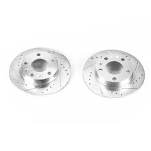 Load image into Gallery viewer, PowerStop Evolution Drilled &amp; Slotted Rear Rotors - Pair fits 2002-2006 Audi A4 / A4 Quattro - Main Product View