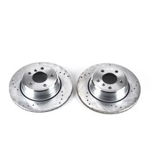 Load image into Gallery viewer, PowerStop Evolution Drilled &amp; Slotted Rear Rotors - Pair fits 2002-2006 BMW X5 - Main Product View