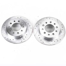 Load image into Gallery viewer, PowerStop Evolution Drilled &amp; Slotted Rear Rotors - Pair fits 2003-2008 Hyundai Tiburon - Main Product View