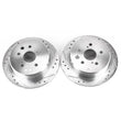 Load image into Gallery viewer, PowerStop Evolution Drilled &amp; Slotted Rear Rotors - Main Product View