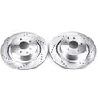 Load image into Gallery viewer, PowerStop Evolution Drilled &amp; Slotted Rear Rotors - Main Product View