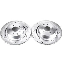 Load image into Gallery viewer, PowerStop Evolution Drilled &amp; Slotted Rear Rotors - Main Product View
