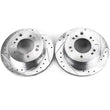 Load image into Gallery viewer, PowerStop Evolution Drilled &amp; Slotted Rear Rotors - Pair fits 2007-2009 Kia Sorento - Main Product View