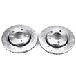 Load image into Gallery viewer, PowerStop Evolution Drilled &amp; Slotted Rear Rotors - Main Product View