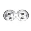 Load image into Gallery viewer, PowerStop Evolution Drilled &amp; Slotted Rear Rotors - Main Product View