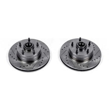 Load image into Gallery viewer, PowerStop Evolution Drilled &amp; Slotted Rotors - Front - Pair fits 1967-1974 Buick / Chevrolet / GMC - Main Product View