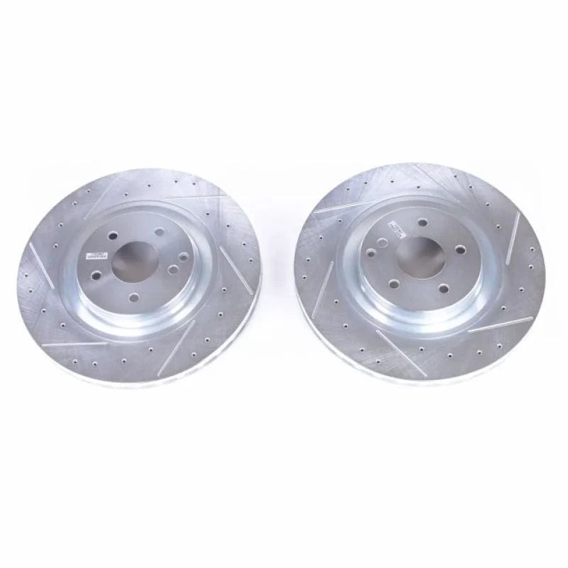 PowerStop Evolution Drilled & Slotted Rotors - Pair Front fits 2003-2006 Mercedes-Benz CLK500 - Main Product View