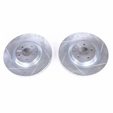 Load image into Gallery viewer, PowerStop Evolution Drilled &amp; Slotted Rotors - Pair Front fits 2003-2006 Mercedes-Benz CLK500 - Main Product View