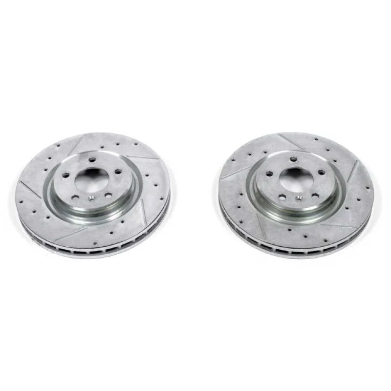 PowerStop Evolution Drilled & Slotted Rotors - Pair Front fits 2005-2008 Pontiac Grand Prix GXP - Main Product View