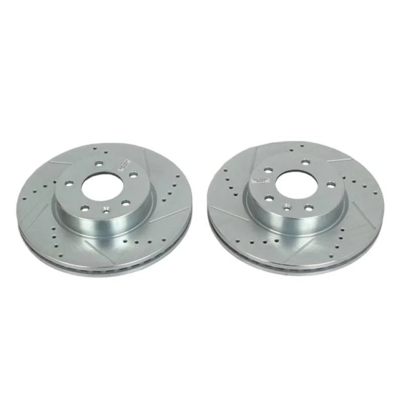 PowerStop Evolution Drilled & Slotted Rotors - Pair Front fits 2013-2018 2020-2022 Cadillac ATS / CT4 - Main Product View