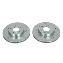 Load image into Gallery viewer, PowerStop Evolution Drilled &amp; Slotted Rotors - Pair Front fits 2013-2018 2020-2022 Cadillac ATS / CT4 - Main Product View