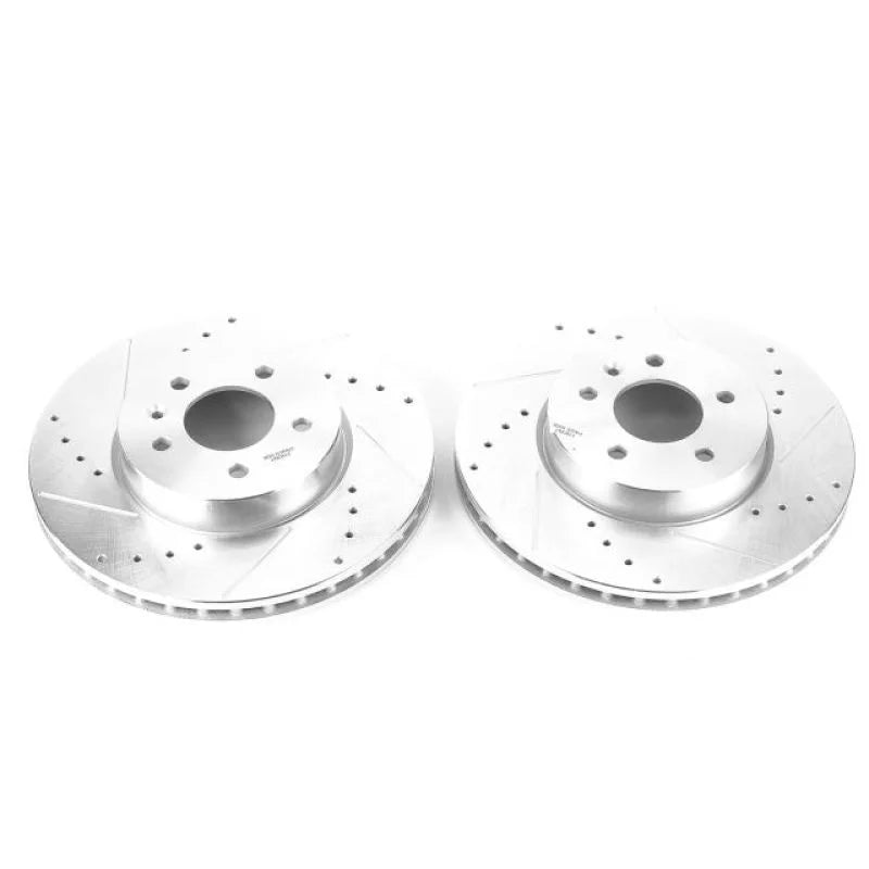 PowerStop Evolution Drilled & Slotted Rotors - Pair Front fits 2013-2018 2020-2022 Cadillac ATS / CT4 - Main Product View