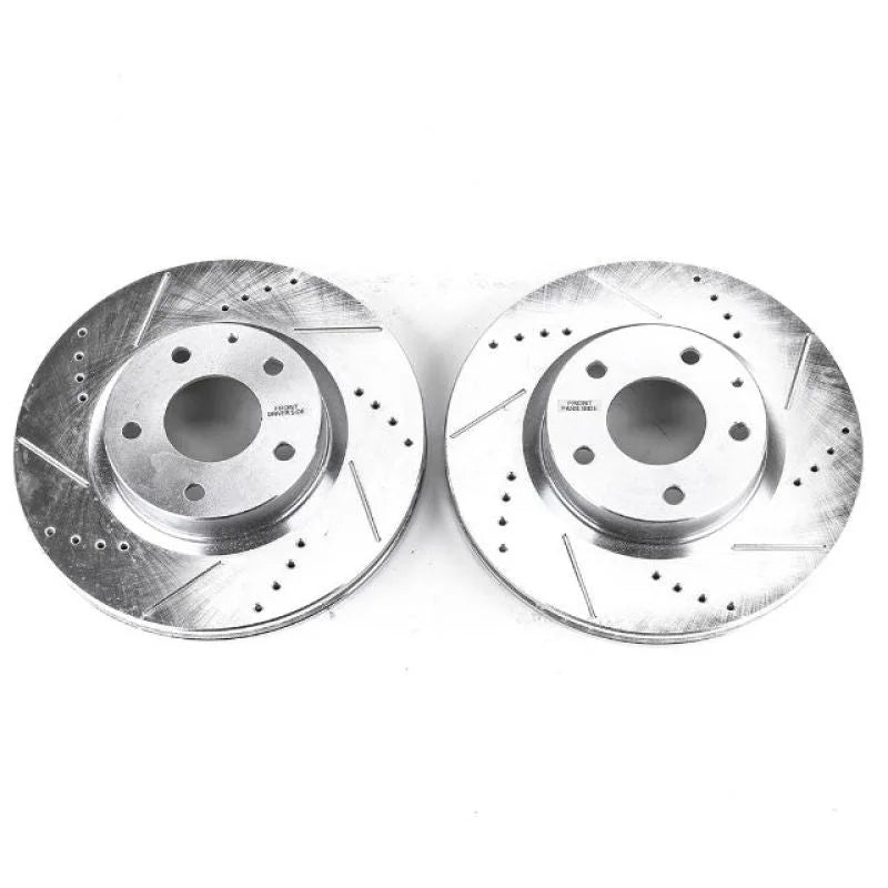 PowerStop Evolution Drilled & Slotted Rotors - Pair Front fits 2014-2021 Mazda 3 / Cx-3 - Main Product View