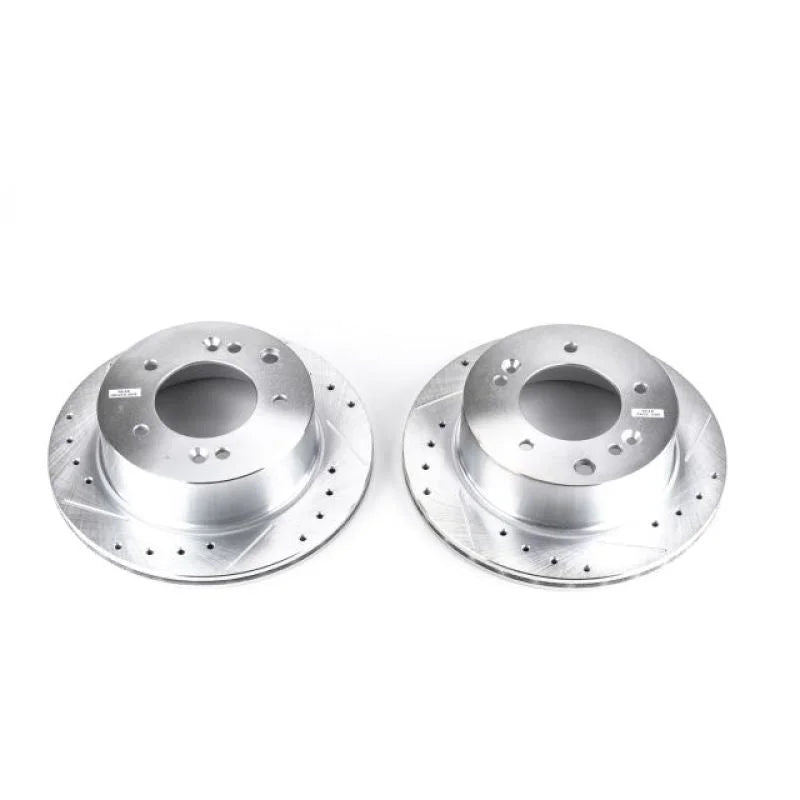 PowerStop Evolution Drilled & Slotted Rotors - Pair Rear fits 2003-2006 Kia Sorento EX - Main Product View