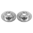 Load image into Gallery viewer, PowerStop Evolution Drilled &amp; Slotted Rotors - Pair Rear fits 2007-2011 Volvo S80 3.2 / 2016 Volvo S80 T5 - Main Product View