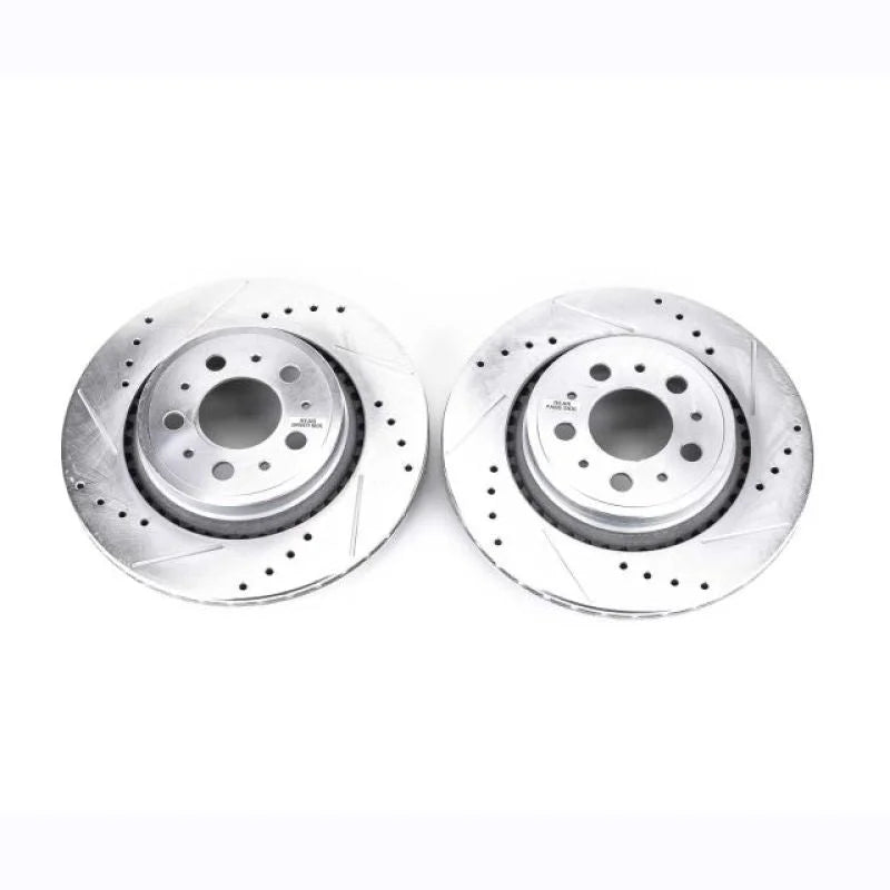 PowerStop Evolution Drilled & Slotted Rotors - Pair fits 2003-2014 Volvo XC90 - Main Product View