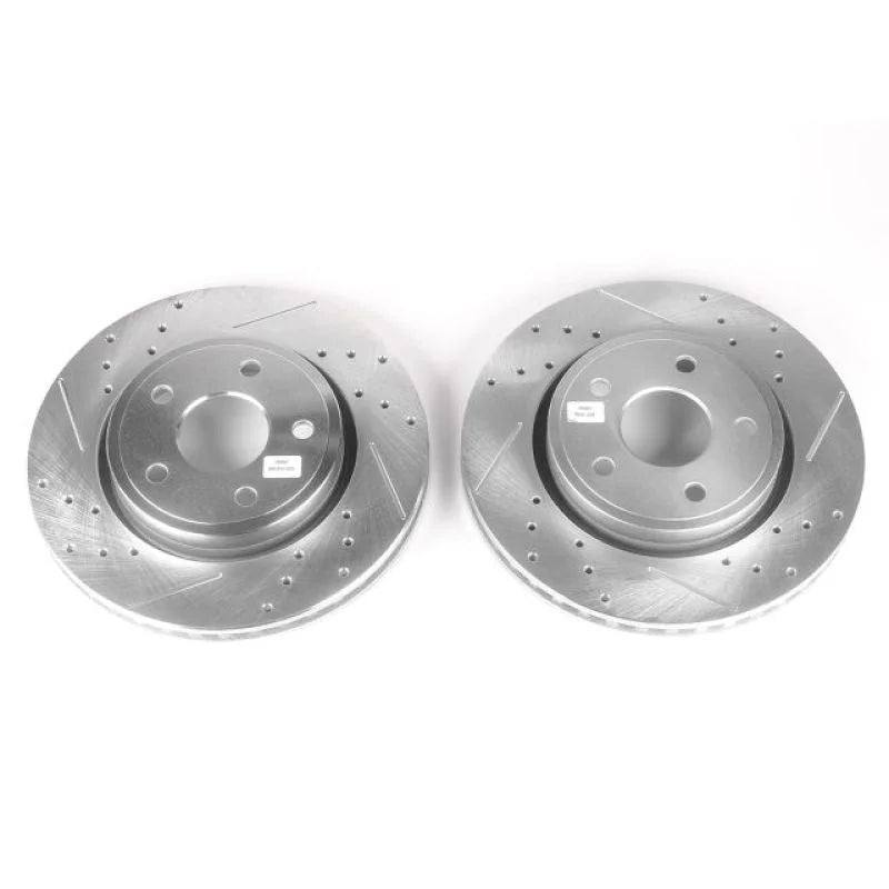 PowerStop Evolution Drilled & Slotted Rotors - Pair fits 2005-2010 Jeep Commander / Grand Cherokee - Main Product View