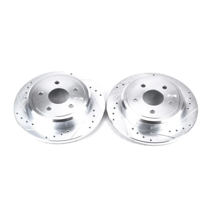 PowerStop Evolution Drilled & Slotted Rotors - Pair fits 2005-2010 Jeep Commander / Grand Cherokee - Main Product View