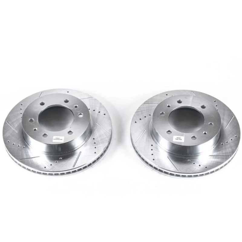PowerStop Evolution Drilled & Slotted Rotors - Pair fits 2006-2010 Hummer H3 / H3T - Main Product View