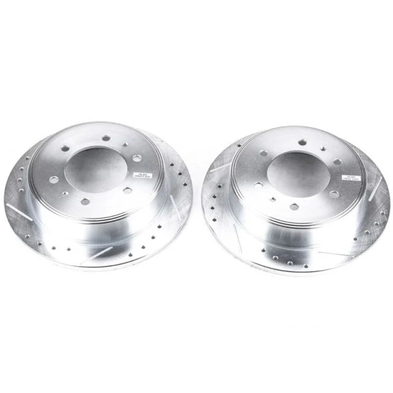 PowerStop Evolution Drilled & Slotted Rotors - Pair fits 2006-2010 Hummer H3 / H3T - Main Product View
