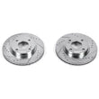 Load image into Gallery viewer, PowerStop Evolution Drilled &amp; Slotted Rotors - Pair fits 2011-2019 Ford Fiesta - Main Product View