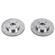 Load image into Gallery viewer, PowerStop Evolution Drilled &amp; Slotted Rotors - Pair fits 2011-2019 Ford Fiesta - Main Product View