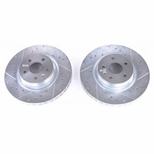 Load image into Gallery viewer, PowerStop Evolution Drilled &amp; Slotted Rotors - Pair fits 2012-2021 Tesla S / 2016-2021 Tesla X - Main Product View