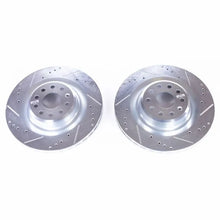 Load image into Gallery viewer, PowerStop Evolution Drilled &amp; Slotted Rotors - Pair fits 2012-2021 Tesla S / 2016-2021 Tesla X - Main Product View
