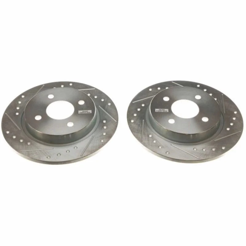 PowerStop Evolution Drilled & Slotted Rotors - Pair fits Ford Ecosport / 2018-2022 Ford Ecosport S - Main Product View