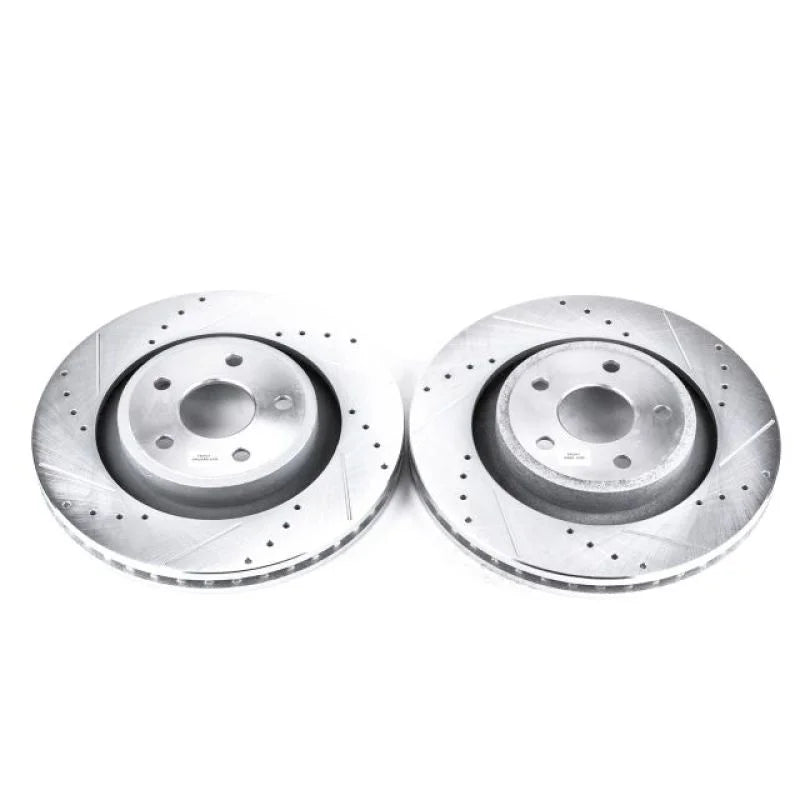 PowerStop Evolution Drilled & Slotted Rotors - Pair fits Jeep Grand / 2006-2010 Jeep Grand Cherokee SRT8 - Main Product View