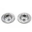 Load image into Gallery viewer, PowerStop Evolution Front Drilled &amp; Slotted Rotors - Main Product View