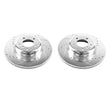 Load image into Gallery viewer, PowerStop Evolution Front Drilled &amp; Slotted Rotors - Pair fits 2008-2013 BMW 135I / 2013 BMW 135IS - Main Product View