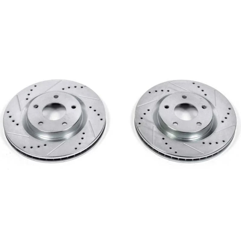 PowerStop Evolution Front Drilled & Slotted Rotors - Main Product View