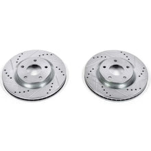 Load image into Gallery viewer, PowerStop Evolution Front Drilled &amp; Slotted Rotors - Main Product View