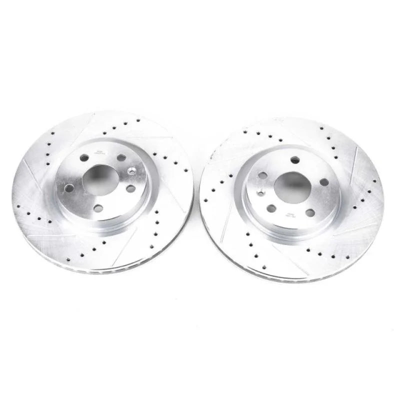 PowerStop Evolution Front Drilled & Slotted Rotors - Main Product View