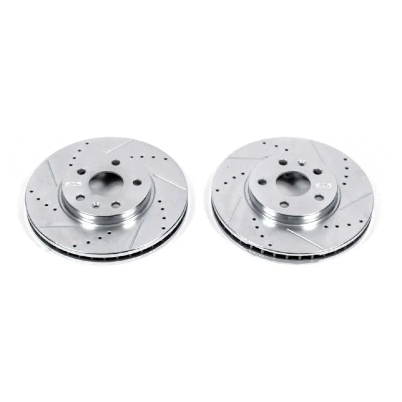 PowerStop Evolution Front Drilled & Slotted Rotors - Main Product View