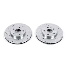 Load image into Gallery viewer, PowerStop Evolution Front Drilled &amp; Slotted Rotors - Main Product View