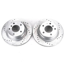 Load image into Gallery viewer, PowerStop Evolution Rear Drilled &amp; Slotted Rotors - Pair fits 2008-2013 BMW 128I - Main Product View
