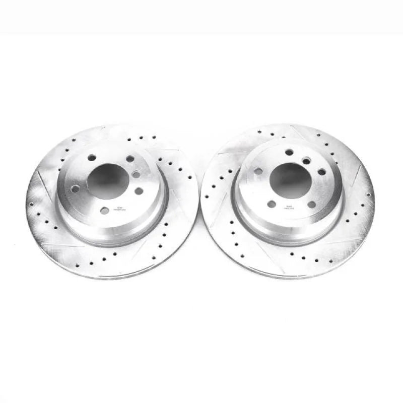 PowerStop Evolution Rear Drilled & Slotted Rotors - Pair fits 2008-2013 BMW 135I / 2013 BMW 135IS - Main Product View