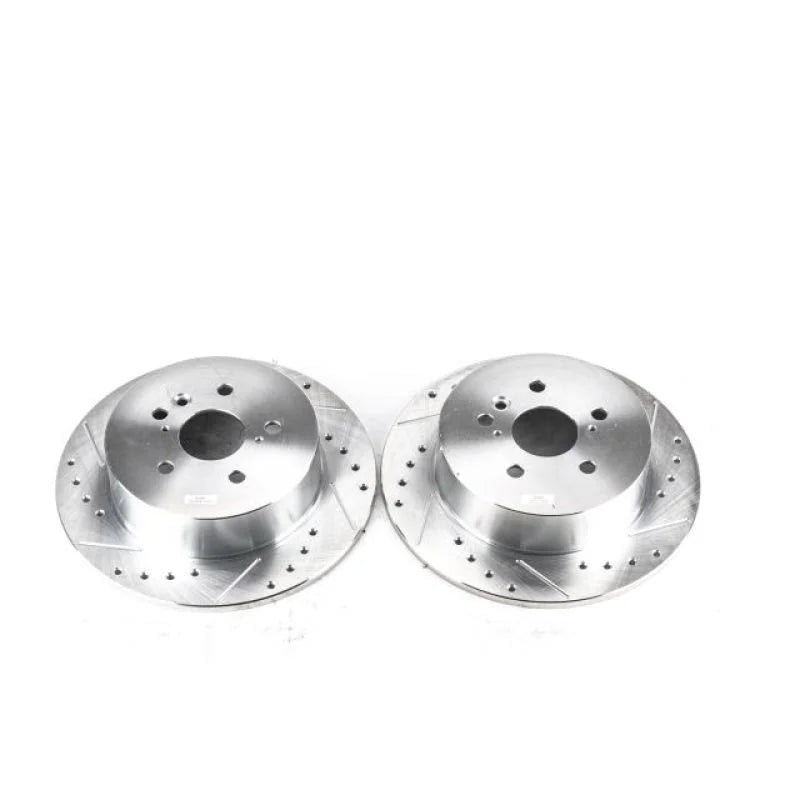 PowerStop Evolution Rear Drilled & Slotted Rotors - Pair fits 2008-2013 Toyota Highlander - Main Product View