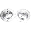 Load image into Gallery viewer, PowerStop Evolution Rear Drilled &amp; Slotted Rotors - Main Product View